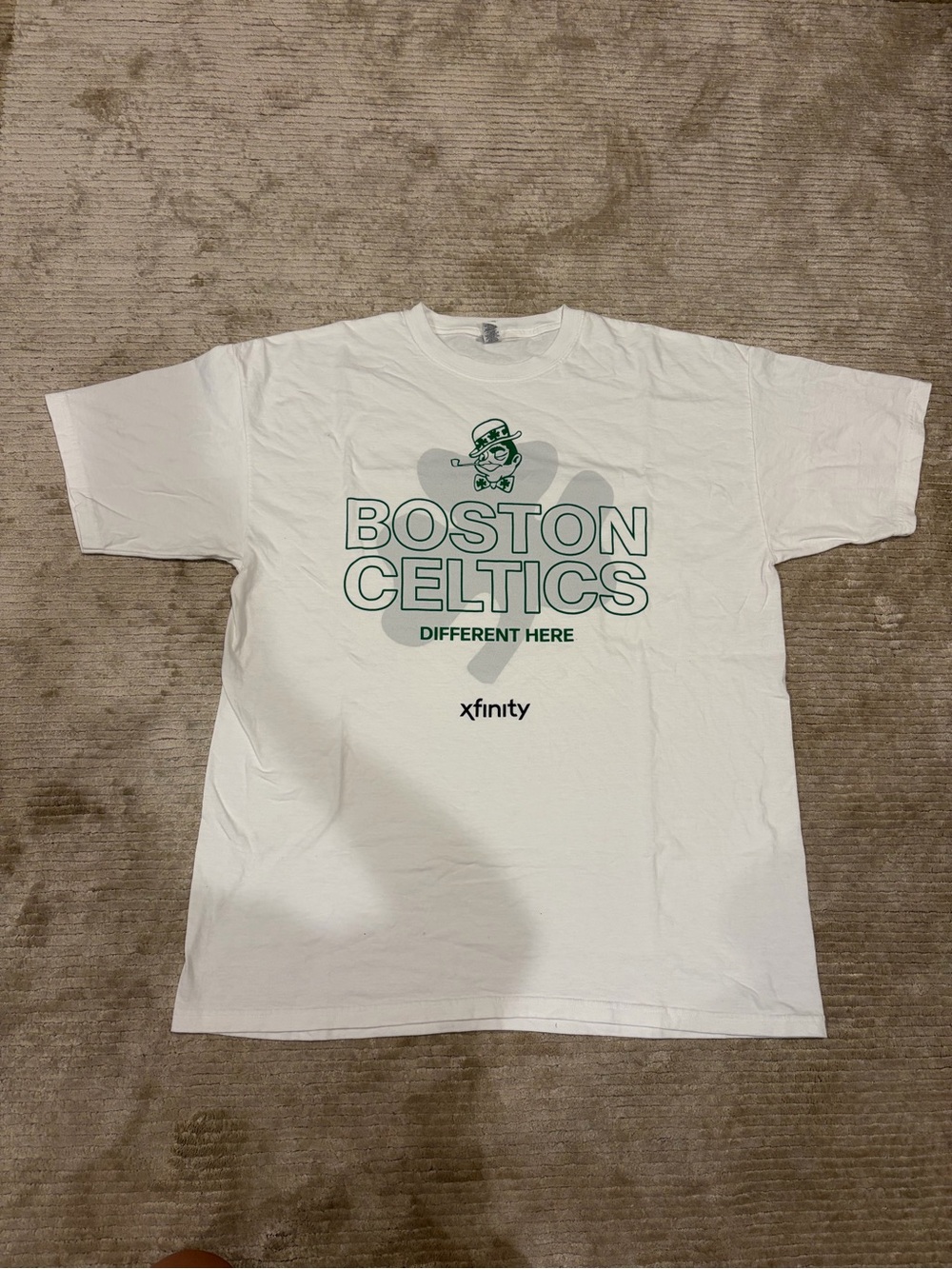 Boston Celtics 2026 NBA “Different Here” Giveaway T Shirt XL-White